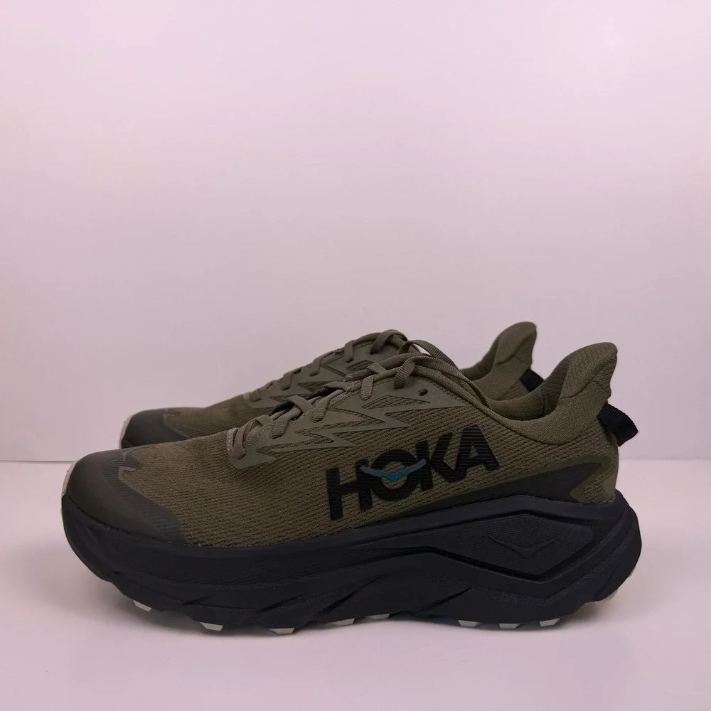 Hoka One One Challenger 8 Trail Running Shoe Men's Size 10D Olive Green Sample